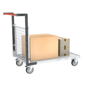 CHARIOT MODULAIRE GRILLAGE 1 DOSSIER, PLATEAU BOIS 1000X