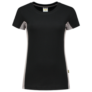 TRICORP T-SHIRT DAME 102003 ZWART/GRIJS MT S