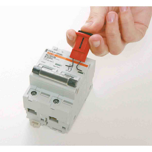 PACK 6 MINIATURE CIRCUIT BREAKER LOCKOUTS - PIN-OUT WIDE 090851-ELEC. CIRCUIT BREAKER L/O EURO POW PK 6