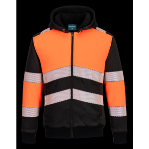 SWEAT JAUNE/NOIR PW3 L SWEAT A CAPUCHE HIVER ZIPPE