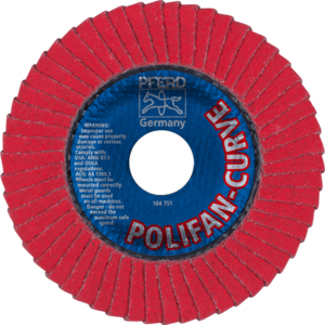 PFERD POLIFAN® flap disc PFR 115 CO 60 SGP CURVE M/22,23