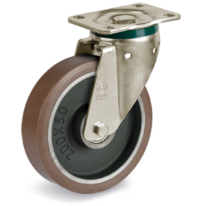 RUOTA 58GH 150X50 POLIURETANO TR-POWERHIGH NUCLEO GHISA SUPP. ROTANTE PIASTRA PT 585004