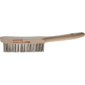 BROSSE SOUDEUR A MANCHE BOIS 295 X3 RANGS X FIL INOX DROIT