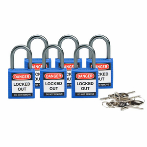 LUCCHETTO DI SICUREZZA COMPATTI CON ARCO DA 25 MM â CHIAVI DIVERSE 814114 814114