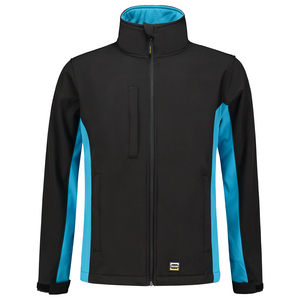 TRICORP SOFTSHELL 402002 ZWART/TURQUOISE MT 6XL