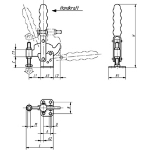 K0065.0075 Kurvenschnellspanner vertikal
