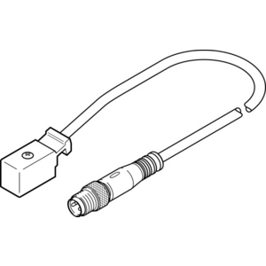 KMYZ-2-24-M8-2,5-LED Plug socket with cable