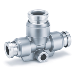 KQB2T-xx, Metal One-touch Fitting, Different Diameter Tee