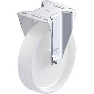 ROULETTE FIXE 400KG D.200MM AC BAND.POLYP 50MM MOY LISSE
