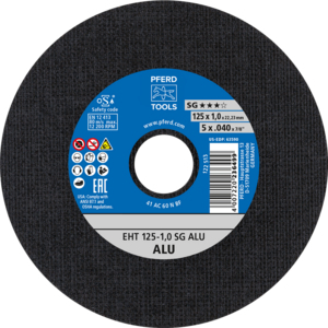 PFERD Cut off wheel EHT 125 1,0 A 60 N SG ALU/22,23