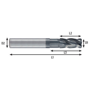 FRAISE CARBURE HF UNI 6MM R0.5 36/39 TIAN DETALONNE HA 4Z