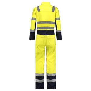TRICORP OVERALL MULTINORM 753002 FLUO GEEL/INKT BL MT 54