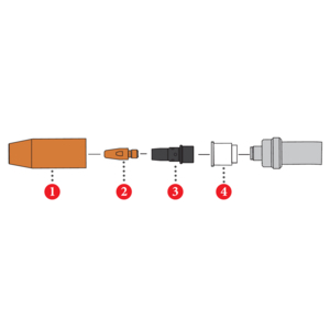 TUBE CONTACT M6/0,8/D8X24 PAQUET DE 10