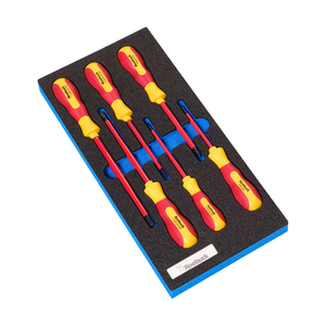 FOAM INLAYS 6 INSULATED 1000V SCREWDRIVER TYPE A 180 X 410 X 30MM 890420