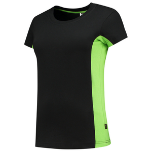 TRICORP T-SHIRT DAME 102003 ZWART/LIME MT L