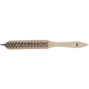 BROSSE SOUDEUR A MANCHE BOIS 295 X3 RANGS X FIL INOX DROIT
