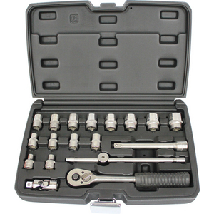 SET DI CRICCHETTO E BOCCOLE DI SERRAGGIO 3/8'' - 18 ELEMENTI 6868832
