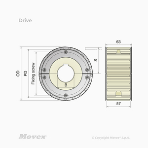 PIGNON PA USINE FENDU FLASQUES MOTEUR MOT 8157 Z17 B 35 G