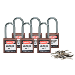 LUCCHETTO DI SICUREZZA COMPATTI CON ARCO DA 38 MM â CHIAVI DIVERSE 814130 814130