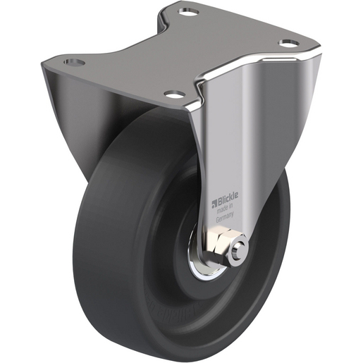 Rueda giratoria de acero inoxidable, con platina atornillable, con ...