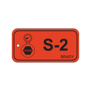 BRADY ENERGY TAG VAPOUR S-2 BLACK/ORANGE 138424 (PK=25ST)
