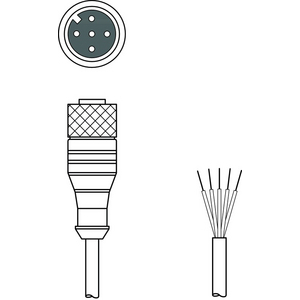 LEUZE CONNECTION CABLE KB-008-3000A