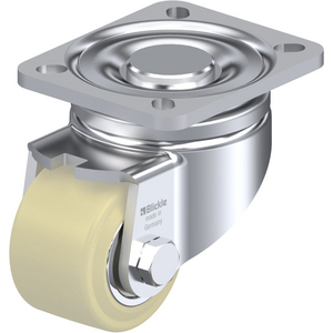 757410-RUOTA CON SUPPORTO GIREVOLE IN LAMIERA DACCIAIO STAMPATA, RUOTE CON SUPPORTO PER ALTE PORTATE LH-GSPO 65K