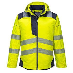 PORTWEST WINTERJACK PW3 T400 HI-VIS GEEL/MARINE MT 4XL