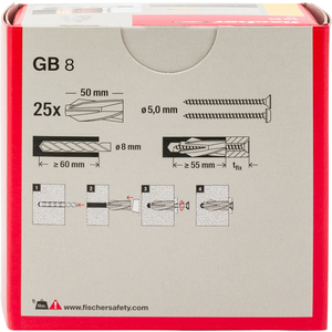 CHEVILLE POUR BETON GB 8 UE=25 (BOITE) / PRIX DU CENT