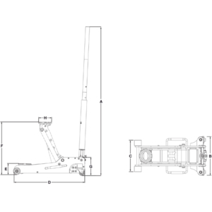 BAHCO ALUMINIUM ROLKRIK 2.5T BH1A2500A