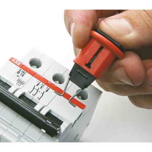 PACK 1 MINIATURE CIRCUIT BREAKER LOCKOUTS - PIN-OUT STANDARD 090844-ELEC. CIRCUIT BREAKER L/O EURO POS. EA