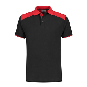 SANTINO POLOSHIRT TIVOLI ZWART/ROOD MT 4XL