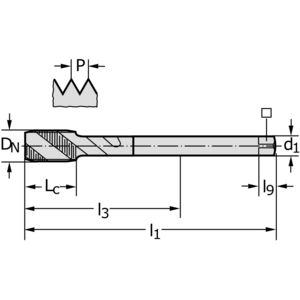 PROTOTYP MACHINETAP HSS-E 6H DIN376 BL P205599-EGM12