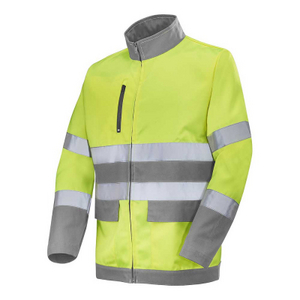BLOUSON FLUO BASE XP JAUNE FLUO / GRIS ACIER TAILLE 0