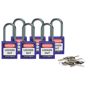 LUCCHETTO DI SICUREZZA COMPATTI CON ARCO DA 38 MM â CHIAVI DIVERSE 814131 814131