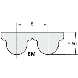 HTD-3008-8M-20CXA SYNCHROFORCE Zahnflachriemen SYNCHROFORCE CXA ContiTech