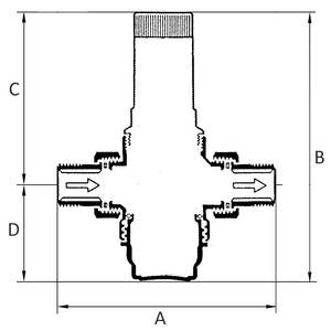100.125 DruckregleRfüRWasser, inkl. Manometer, R1 1/2, 0,2 - 2 bar