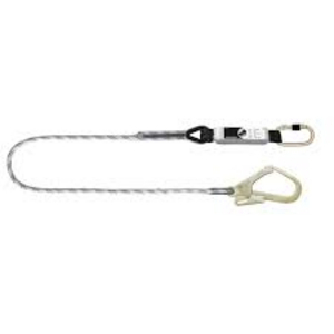 Energy absorbing kernmantle rope lanyard 1.90 m with connector Length m 1,8