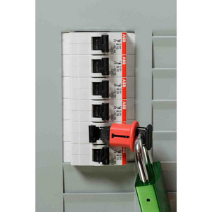 PACK 6 MINIATURE CIRCUIT BREAKER LOCKOUTS - PIN-OUT STANDARD 090845-ELEC. CIRCUIT BREAKER L/O EURO POS. PK 6