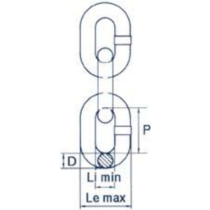 3310012055 Anschlagkette EN818-2 D 26mm, P78mm
