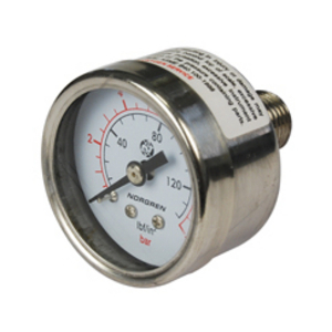 NORGREN DRUKMETER REDUCEER 0-10BAR 48 RVS