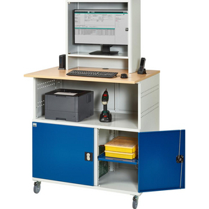 3110012250 PC-Tisch mobil mit Monitorgehäuse