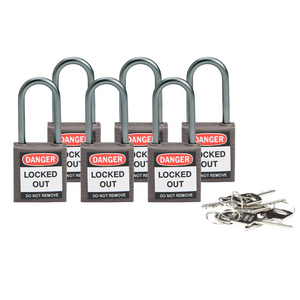 LUCCHETTO DI SICUREZZA COMPATTI CON ARCO DA 38 MM â CHIAVI DIVERSE 814133 814133