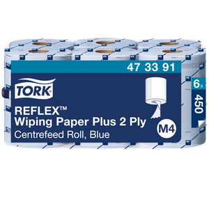 TORK POETSPAPIER CENTERFEED 2-LGS M4 BLAUW 473391 (6RO=PK)