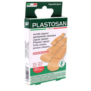 ASTUCCIO 20 CEROTTI ASSORTITI CON TAMPONE ANTIBACTERPLASTOSAN CER157