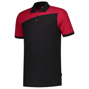 TRICORP POLOSHIRT NADEN 202006 ZWART/ROOD MT 3XL
