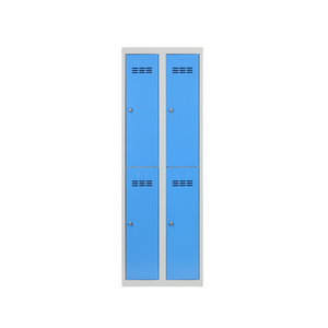 VESTIAIRE CASES 2 COL. 2 CASES CORPS RAL 7035/PORTES RAL 5012