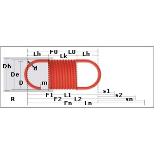 1.25X13.70X50.50-180GRAD-Z Zugfeder Z-105I