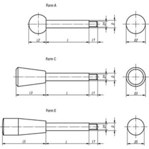 K0179.1210X50 Griffstange Form A Niro