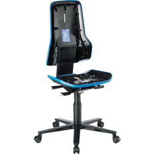 3110020735 Basisstuhl ESD NEON 2 blau mit Rollen pe